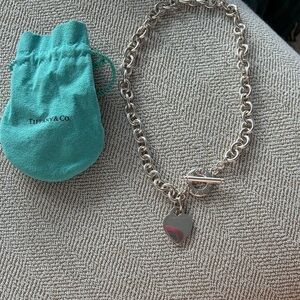 Tiffany & Co. Silver Heart Charm Necklace
